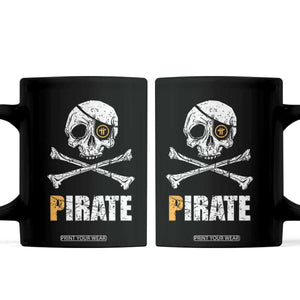 Funny Pirate Pi Cryptocurrency Coffee Mug Crypto Coins Blockchain Mining TS02 Black Print Your Wear