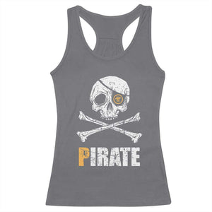 Funny Pirate Pi Cryptocurrency Racerback Tank Top Crypto Coins Blockchain Mining TS02 Charcoal Print Your Wear