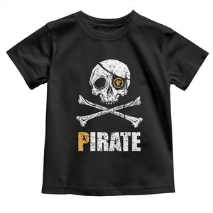 Funny Pirate Pi Cryptocurrency Toddler T Shirt Crypto Coins Blockchain Mining TS02 Black Print Your Wear