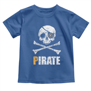 Funny Pirate Pi Cryptocurrency Toddler T Shirt Crypto Coins Blockchain Mining TS02 Royal Blue Print Your Wear