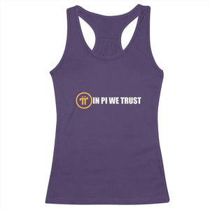 In Pi We Trust Cryptocurrency Racerback Tank Top Crypto Coins Blockchain Mining TS02 Purple Print Your Wear