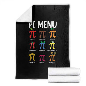 Funny Number Pi Throw Blanket Pi Menu 3.14 Pi Symbol - Math Teacher Happy Pi Day TS02 Black Print Your Wear