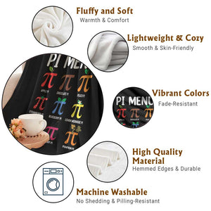 Funny Number Pi Throw Blanket Pi Menu 3.14 Pi Symbol - Math Teacher Happy Pi Day TS02 Print Your Wear