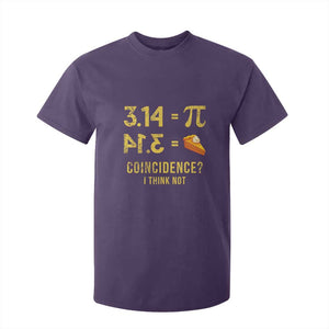 Funny Number Pi T Shirt For Kid Pi 3.14 Equal Pie Coincidence I Think Not Math Pun TS02 Purple Print Your Wear