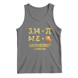 Funny Number Pi Tank Top Pi 3.14 Equal Pie Coincidence I Think Not Math Pun TS02 Black Heather Print Your Wear