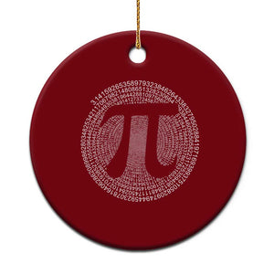 Funny Number Pi Ceramic Ornament Pi 3.14 Pi Number Symbol Math Science Gift TS02 1pc Red Print Your Wear