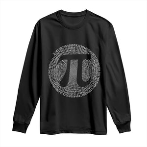Funny Number Pi Long Sleeve Shirt Pi 3.14 Pi Number Symbol Math Science Gift TS02 Black Print Your Wear