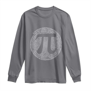 Funny Number Pi Long Sleeve Shirt Pi 3.14 Pi Number Symbol Math Science Gift TS02 Charcoal Print Your Wear