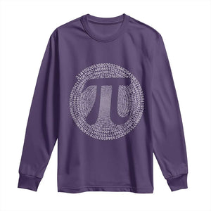 Funny Number Pi Long Sleeve Shirt Pi 3.14 Pi Number Symbol Math Science Gift TS02 Purple Print Your Wear