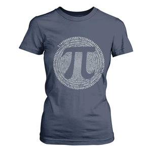 Funny Number Pi T Shirt For Women Pi 3.14 Pi Number Symbol Math Science Gift TS02 Navy Print Your Wear