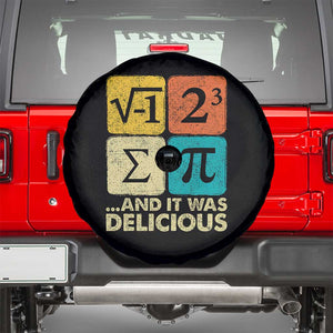 Funny Number Pi Spare Tire Cover I Ate Some Pie and It Was Delicious Funny PI Day Math Pun TS02 Black Print Your Wear