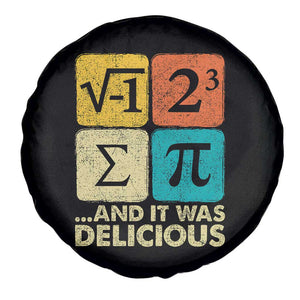 Funny Number Pi Spare Tire Cover I Ate Some Pie and It Was Delicious Funny PI Day Math Pun TS02 Print Your Wear