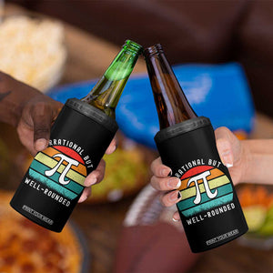 Funny Number Pi 4 in 1 Can Cooler Tumbler Retro Irrational But Well Rounded Pi Day Celebration Math TS02 Print Your Wear