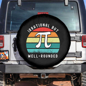Funny Number Pi Spare Tire Cover Retro Irrational But Well Rounded Pi Day Celebration Math TS02 No hole Black Print Your Wear