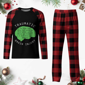 Traumatic Brain Injury Awareness Plaid Pajama Set TBI Support TS02 Buffalo Plaid Print Your Wear