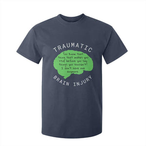 Traumatic Brain Injury Awareness T Shirt For Kid TBI Support TS02 Navy Print Your Wear