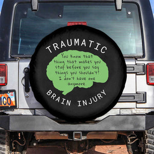 Traumatic Brain Injury Awareness Spare Tire Cover TBI Support TS02 No hole Black Print Your Wear