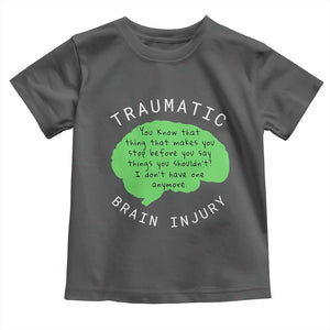 Traumatic Brain Injury Awareness Toddler T Shirt TBI Support TS02 Dark Heather Print Your Wear