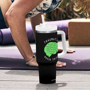 Traumatic Brain Injury Awareness Tumbler With Handle TBI Support TS02 Print Your Wear