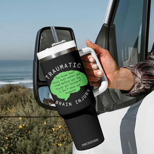 Traumatic Brain Injury Awareness Tumbler With Handle TBI Support TS02 Print Your Wear