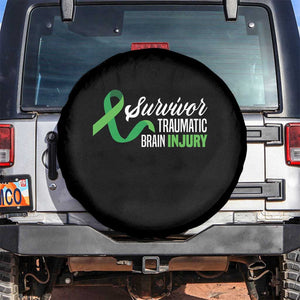 Traumatic Brain Injury Awareness Spare Tire Cover TBI Survivor TS02 No hole Black Print Your Wear