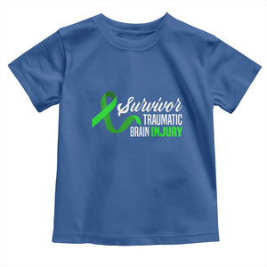 Traumatic Brain Injury Awareness Toddler T Shirt TBI Survivor TS02 Royal Blue Print Your Wear