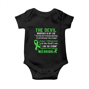 Traumatic Brain Injury Awareness Baby Onesie I Am The Storm TBI Warrior TS02 Black Print Your Wear