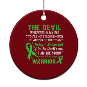 Traumatic Brain Injury Awareness Ceramic Ornament I Am The Storm TBI Warrior TS02 1pc Red Print Your Wear
