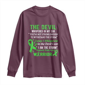 Traumatic Brain Injury Awareness Long Sleeve Shirt I Am The Storm TBI Warrior TS02 Maroon Print Your Wear