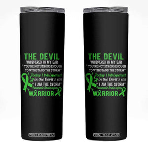 Traumatic Brain Injury Awareness Skinny Tumbler I Am The Storm TBI Warrior TS02 Black Print Your Wear