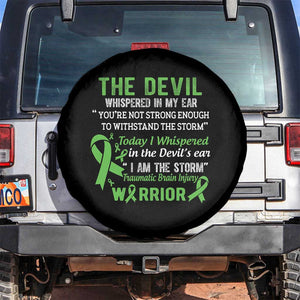 Traumatic Brain Injury Awareness Spare Tire Cover I Am The Storm TBI Warrior TS02 No hole Black Print Your Wear
