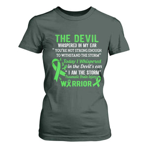 Traumatic Brain Injury Awareness T Shirt For Women I Am The Storm TBI Warrior TS02 Dark Forest Green Print Your Wear