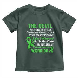Traumatic Brain Injury Awareness Toddler T Shirt I Am The Storm TBI Warrior TS02 Dark Forest Green Print Your Wear
