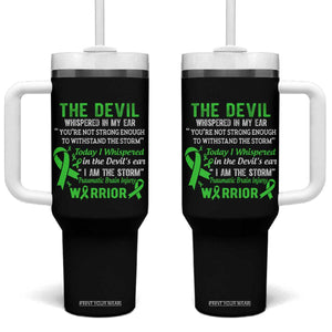 Traumatic Brain Injury Awareness Tumbler With Handle I Am The Storm TBI Warrior TS02 One Size: 40 oz Black Print Your Wear