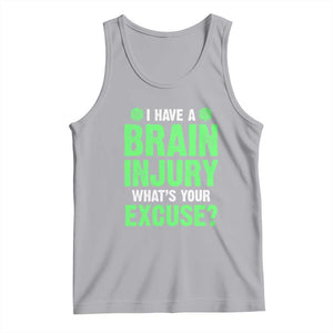 Traumatic Brain Injury Awareness Tank Top I Have A Brain Injury What's Your Excuse TBI Warrior TS02 Athletic Heather Print Your Wear