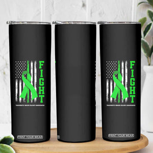 Traumatic Brain Injury Awareness Skinny Tumbler Fight TBI American US Flag TS02 Print Your Wear