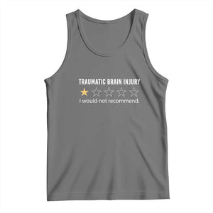 Traumatic Brain Injury Awareness Tank Top I Would Not Recommend TBI Warrior TS02 Black Heather Print Your Wear
