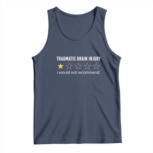 Traumatic Brain Injury Awareness Tank Top I Would Not Recommend TBI Warrior TS02 Navy Print Your Wear