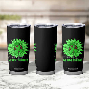 Traumatic Brain Injury Awareness Tumbler Cup TBI We Fight Together Green Sunflower TS02 Print Your Wear