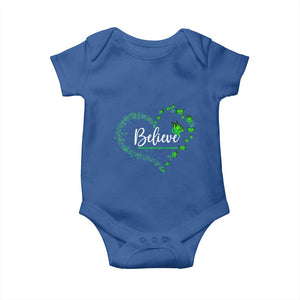 Traumatic Brain Injury Awareness Baby Onesie TBI Believe Butterflies TS02 Royal Blue Print Your Wear