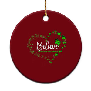 Traumatic Brain Injury Awareness Ceramic Ornament TBI Believe Butterflies TS02 1pc Red Print Your Wear