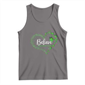 Traumatic Brain Injury Awareness Tank Top TBI Believe Butterflies TS02 Deep Heather Print Your Wear