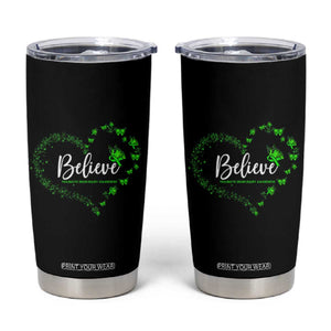 Traumatic Brain Injury Awareness Tumbler Cup TBI Believe Butterflies TS02 Black Print Your Wear