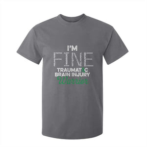 Traumatic Brain Injury Awareness T Shirt For Kid TBI Warrior I'm Fine TS02 Charcoal Print Your Wear