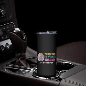 Traumatic Brain Injury Awareness Skinny Tumbler Thriving Beyond Trauma TBI Survivor TS02 Print Your Wear