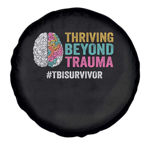 Traumatic Brain Injury Awareness Spare Tire Cover Thriving Beyond Trauma TBI Survivor TS02 Print Your Wear
