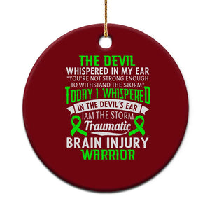 Traumatic Brain Injury Awareness Ceramic Ornament TBI Warrior I Am The Storm TS02 1pc Red Print Your Wear