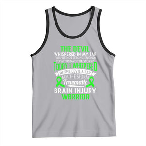 Traumatic Brain Injury Awareness Tank Top TBI Warrior I Am The Storm TS02 Athletic Heather Black Print Your Wear