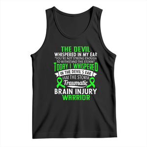 Traumatic Brain Injury Awareness Tank Top TBI Warrior I Am The Storm TS02 Black Print Your Wear