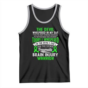 Traumatic Brain Injury Awareness Tank Top TBI Warrior I Am The Storm TS02 Black Athletic Heather Print Your Wear